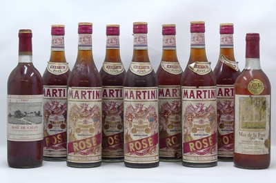 Lot 1537 - Martini Vermouth Rosé, seven bottles; Rosé de...