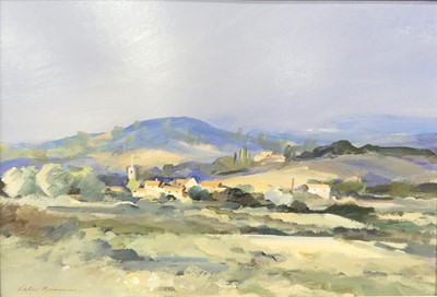 Lot 270 - Peter Burman (b.1950) - Village in the Luberon,...