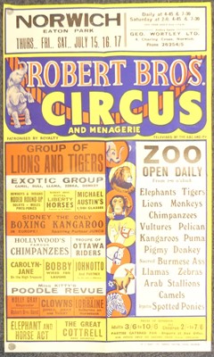 Lot 171 - Robert Brothers Circus - a vintage...