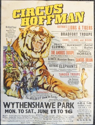 Lot 173 - Circus Hoffman - a vintage colour lithographic...