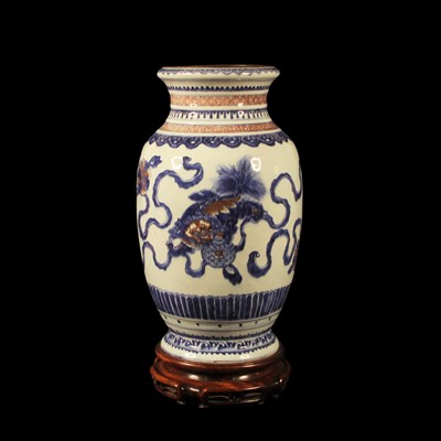 Lot 2380 - A Chinese porcelain lantern vase; Qianlong...