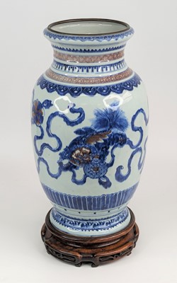 Lot 2380 - A Chinese porcelain lantern vase; Qianlong...