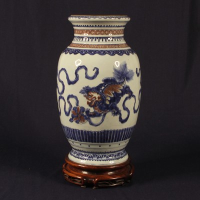 Lot 2380 - A Chinese porcelain lantern vase; Qianlong...