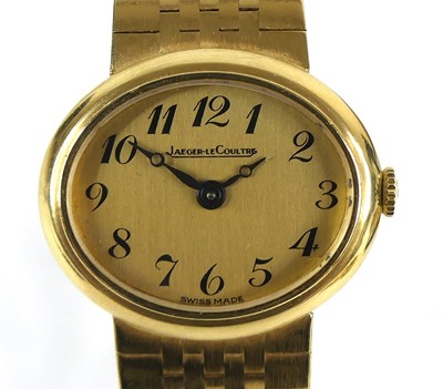 Lot 2313 - A lady's Jaegar LeCoultre 18ct gold cased...