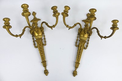 Lot 2333 - A set of four French early 20th century gilt...