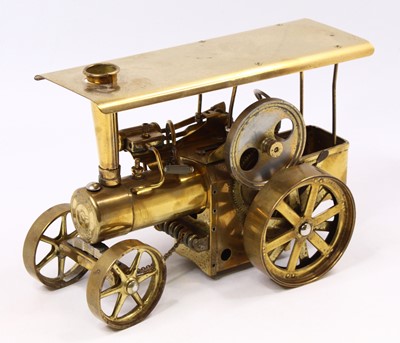 Lot 3 - Wilesco, D407, Steam Traction engine, brass...