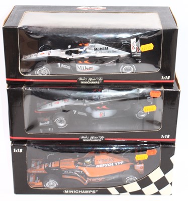 Lot 1008 - A Minichamps group of three boxed models to...