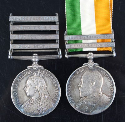 Lot 3002 - A Boer War pair to include a Queen's South...