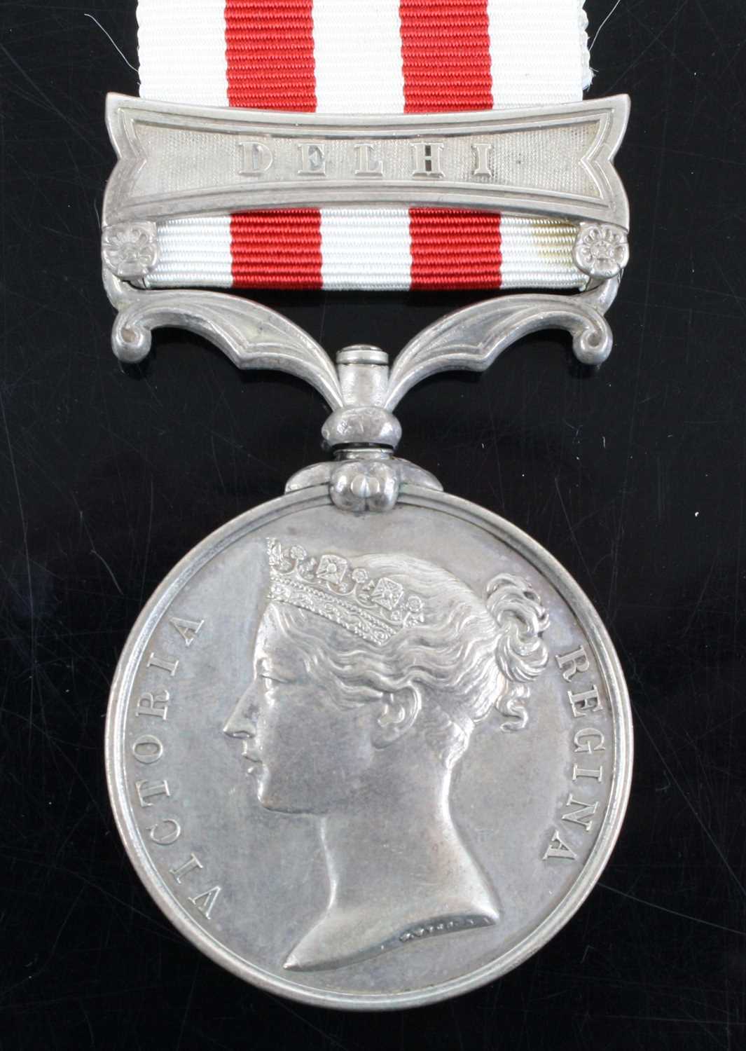 Lot 3003 - An Indian Mutiny Medal (1857-1858) with Delhi...