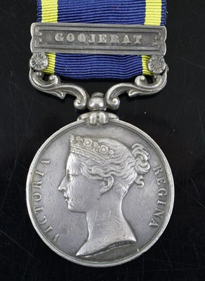 Lot 3005 - A Punjab medal (1848-49) with Goojerat clasp,...