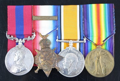 Lot A Great War Gallantry group of four medals to...