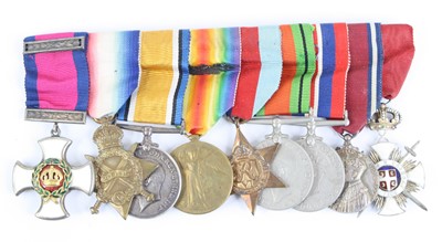 Lot A Gallantry group of nine medals to include...