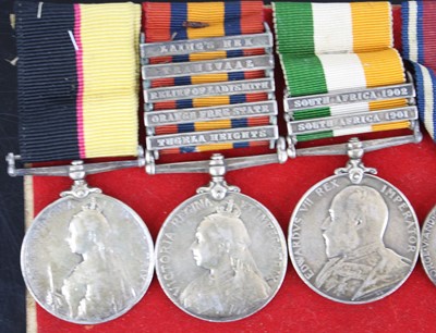 Lot 3019 - A family group of nine medals to include Queen'...