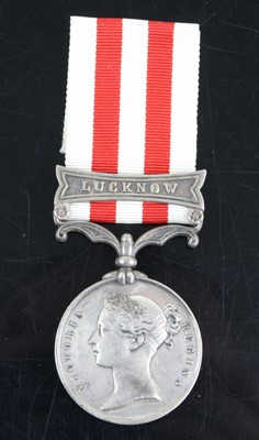 Lot 3032 - An Indian Mutiny medal (1857-58) with Lucknow...