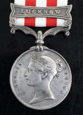 Lot 3032 - An Indian Mutiny medal (1857-58) with Lucknow...