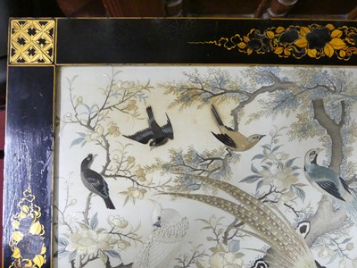 Lot 2366 - A pair of Japanese Taisho era silkwork panels,...