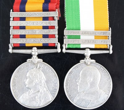 Lot 3050 - A Boer War / Great War group of five medals to...