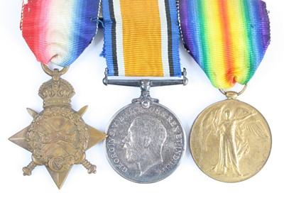 Lot 3052 - A WW I group of three medals to include...