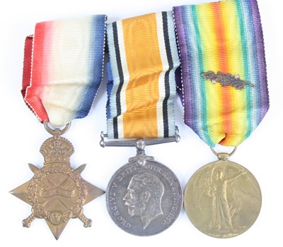 Lot 3053 - A WW I group of three medals to include...