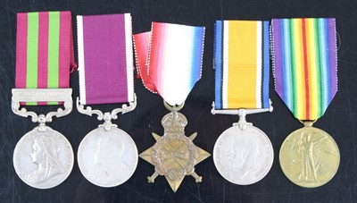 Lot 3064 - A group of five medals to include India...
