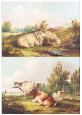 Lot 2400 - J.C. Barker - Pair; Pastoral landscape scenes...