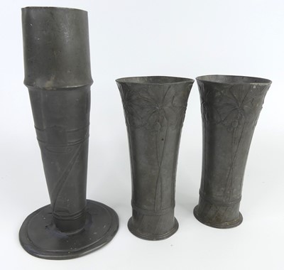 Lot 102 - An Art Nouveau Tudric pewter specimen vase, of...