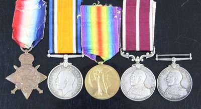 Lot 3065 - A Naval group of five medals to include...