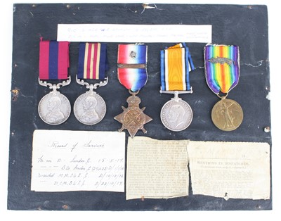 Lot 3073 - A Great War Gallantry group of medals, to...