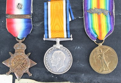 Lot 3073 - A Great War Gallantry group of medals, to...