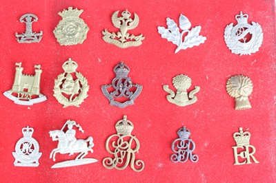 Lot 3083 - A collection of cap badges and insignia to...