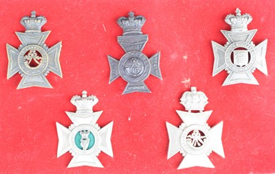 Lot 3095 - A collection of five badges to include 1st...