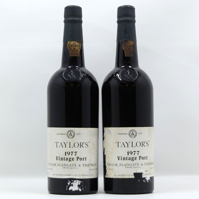 Lot 1376 - Taylor's vintage port, 1977, two bottles