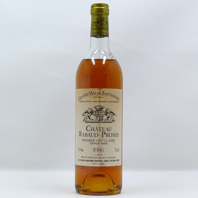 Lot 1283 - Château Rabaud-Promise, 1986, Sauternes, one...