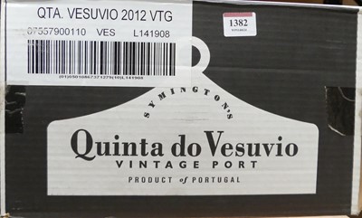 Lot 1382 - Quinta do Vesuvio vintage port, 2012, six...