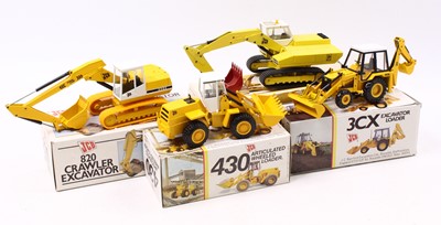 Lot 726 - An NZG 1/50 scale JCB-related diecast group of...