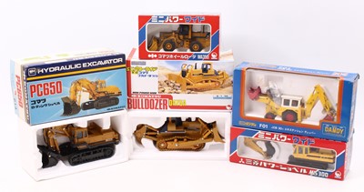 Lot 743 - A Komatsu Tomica 1/50-other scale boxed group...