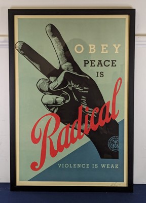 Lot 238 - Shepard Fairey (American b.1970), Peace is...