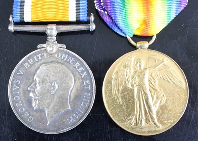 Lot 3177 - A WW I British War and Victory pair, naming...