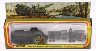 Lot 1216 - Corgi Toys, 908 French AMX recovery tank...