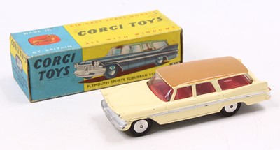 Lot 1479 - Corgi Toys No. 219 Plymouth Sports Suburban...