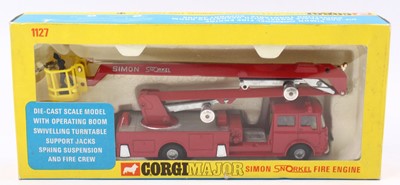 Lot 1455 - Corgi Toys No. 1127 Simon Snorkel fire engine...