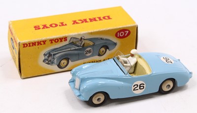 Lot 1140 - Dinky Toys, 107 Sunbeam Alpine Sports, pale...