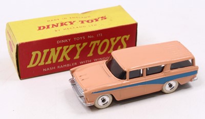 Lot 1147 - Dinky No.173 Nash Rambler, salmon pink with...