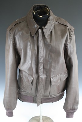 Lot 3231 - A USAAF Type A-2 leather flying jacket by...