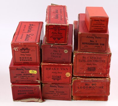 Lot 355 - Eleven empty Hornby 0-gauge boxes: No.1...