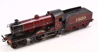 Lot 376 - Bassett-Lowke 0-gauge clockwork 4-4-0 loco &...