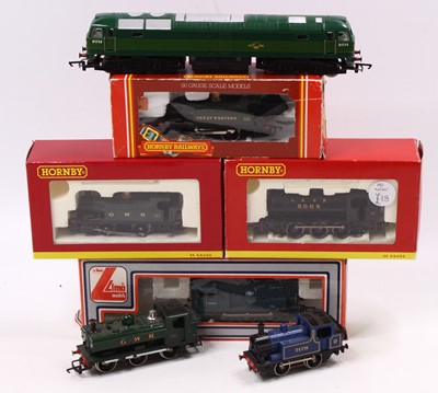 Lot 603 - Six Hornby & one Lima locos: Two R2304 GWR 0-4-...