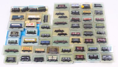 Lot 613 - Shoebox full of Peco N-gauge wagons, approx....