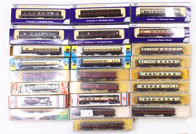 Lot 616 - 22 Boxed N-gauge coaches: 6 Dapol – 4 Gresley...