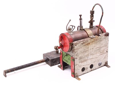 Lot 36 - Scratchbuilt spirit fired horizontal boiler,...